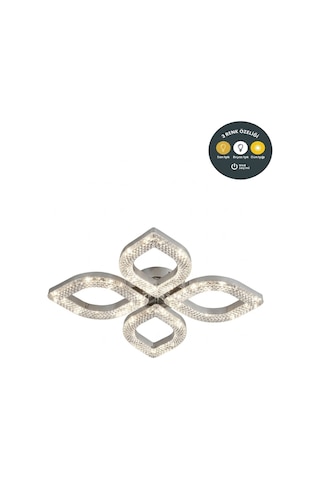 Lzy Avize Store Kristal Kare 4 Lü Krom Avize Salon, Yemek Masası, Mutfak, Antre Ve Çocuk Odası Aydınlatma Gold