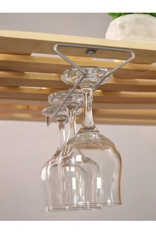 İlwi Duvara Monte Askılı Bardağınız Ve Flüt Bardak Askısı, Askı Aparatlı 430654594 Gri