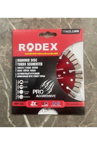 Rdx Pro 115mm Elmas Beton Kesme Diski Taş Seramik Tuğla Granit Kesici Elmas Turbo2x