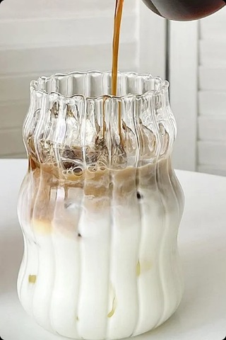 4lü Pipetli Kleemeiero Sunum Bardağı Meşrubat Kahve Soğuk İçecek Hediyelik Bardak 500ml