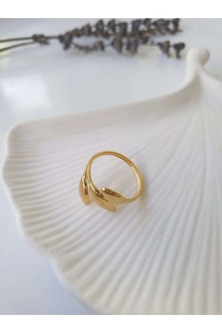 Çelik Gold Ayarlanabilir Sarmaşık Yüzük Sevgiliye Hediye