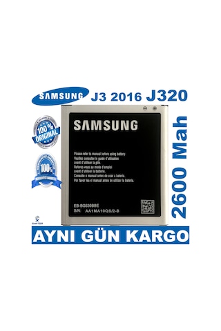 Samsung Uyumlu Galaxy J3 2016 J320 Batarya 2600 Mah Eb-Bg530Bbe