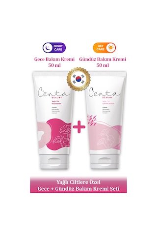 C'enta Beauty Yağlı Ciltler İçin Gece Bakım Kremi 50 ML + Gündüz Kremi 50 ML