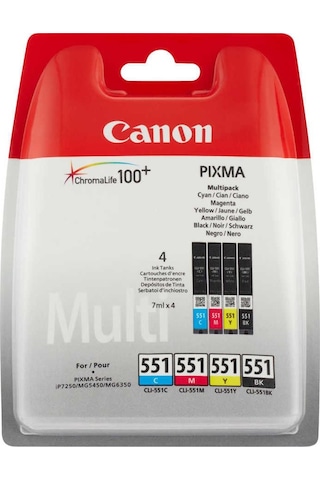 Canon Clı - 551cmybk 4 Renkli  Mürekkep Kartuş 6509b009