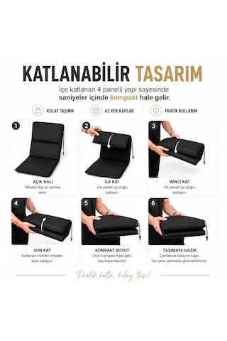 Microcase İple Sabitlemeli Katlanabilir Sırtlıklı Tasarım Kamp Sandalyesi Minderi Piknik Outdoor Balıkçılık 80x40 Cm 2 Adet Al5565 Krem