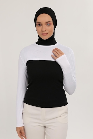 Sıfır Yakalı Boyunluklu Kolluk Beyaz Çok Renkli