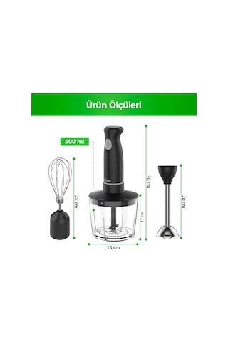Kiwi KC-8219H 500 W El Blender Seti