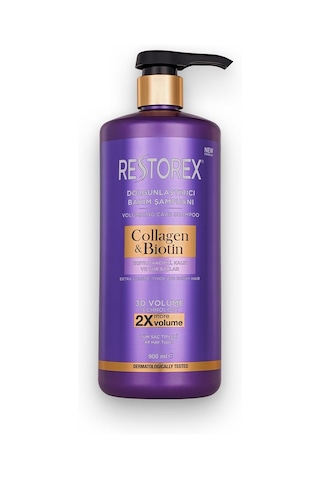 Restorex Collagen & Biotin Dolgunlaştırıcı Şampuan 900 Ml Hacimsiz Saçlar İçin Sülfatsız, Kolajen Ve Biotin İçerikli Yoğun Hacim Veren Bakım Şampuanı 99530892