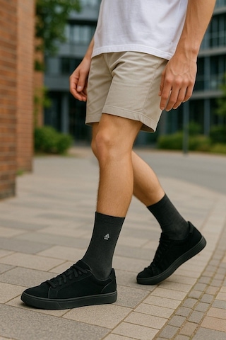 Erkek 12 Çift Günlük Sıkmayan Boğazlı Pamuklu Desenli Uzun Çorap Asorti