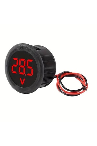 Dijital Voltmetre Dc4-100v Kırmızı Araç Karavan Motorsiklet Yat T