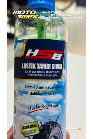 Patlak Önleyici Lastik Sıvısı Zırhlı Jel Teknolojisi Motosiklet-bisiklet-scooter İçin 500ml