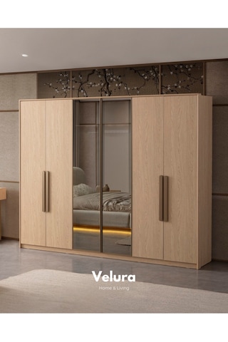 Victor 6 Kapaklı Dolap & Gardırop Bej