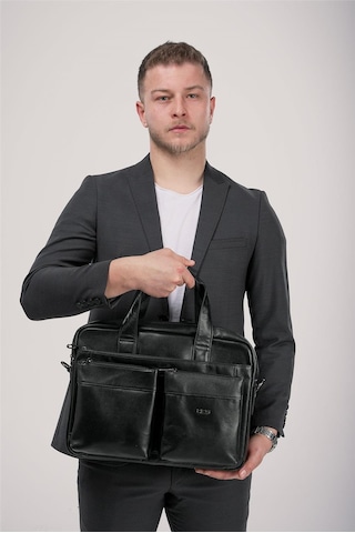 Ççs 71472 Hakiki Deri Evrak Çantası Siyah