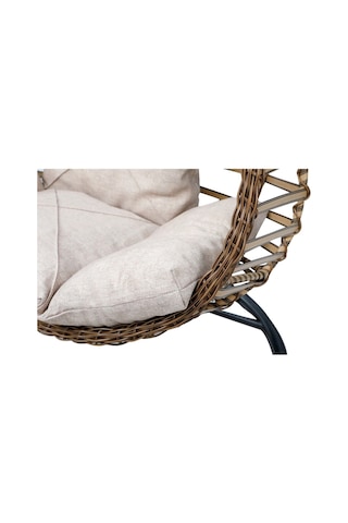 Tu Tienda Rattan Tek Kişilik Bahçe Balkon Ev Salıncağı,kahverengi Krem