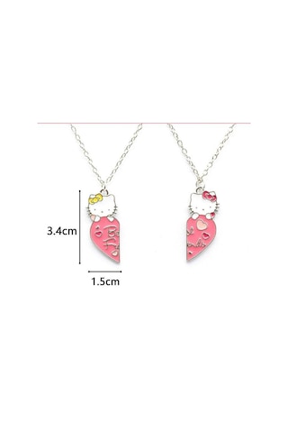 Herşey Nota Hello Kitty Best Friends Bff Arkadaşlık Çift Kolye 2 Adet