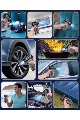 Mega Turbo Üfleyici Elektrikli Şiddetli Fan Hava Kompresör 130.000rpm Mangal Barbekü Fanı 5690