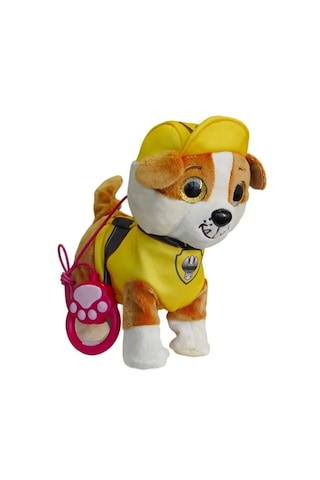 Paw Patrol Köpek Yürüyen, Havlayan Müzikli Tasmalı Kumandalı Peluş Oyuncak Paw Patrol Peluş Köpek, Paw Petrol Oyuncak Sarı