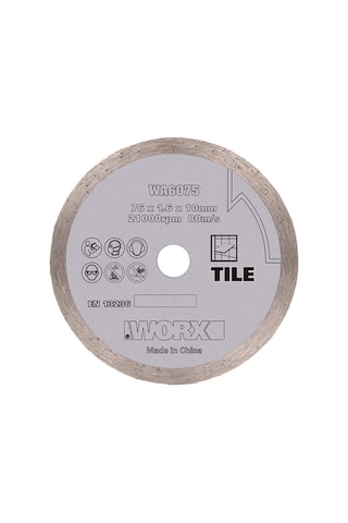 WORX WA6075 WX801 İçin 76x10mm Fayans, Seramik, Mermer Elmas Kesme Diski
