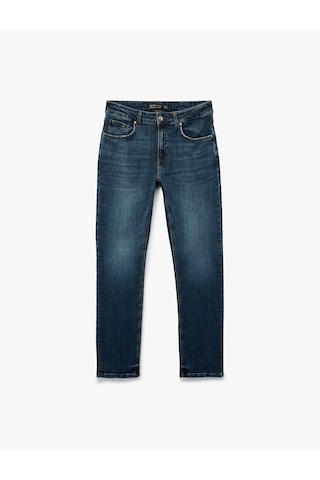 Koton Pamuklu Normal Bel Straight Fit Jean Pantolon - Mark Jean Koyu İndigo 6sam40071nd