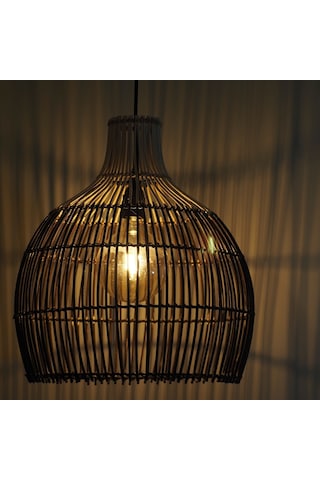 Rattan Avize Bambu Sarkıt Swiss Alaca