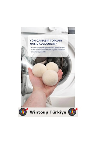 Kırışıklık Azaltan Hızlı Kuruma Sürtünme Engelleyen Çamaşır Makinesi Pratik Yün Kurutma Topu 9 Adet Çok Renkli