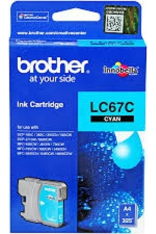 Brother Lc67c Mavi  Mürekkep Kartuş 325 Sayfa, Dcp385c, Mfc490cn, Mfc790cn