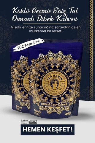 Ala Hanım Kahveleri 2'li Osmanlı Dibek Kahvesi Öğütülmüş