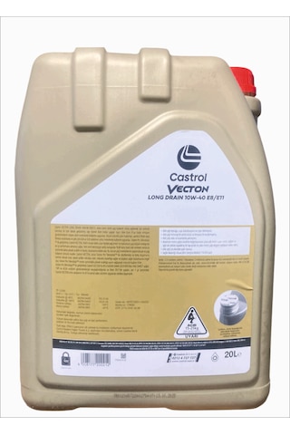 Castrol Vecton Long Drain 10W-40 E8/E11 Motor Yağı 20 L