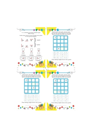 Çocuklar İçin Zeka & Dikkat Güçlendiren FUTOSHİKİ Kolay Seviye-Yeni Nesil JAPON SUDOKU 7-99 Yaş