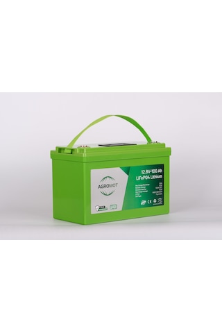 Agromot 100ah 12.8v Volt Lcd Ekran & Bluetooh Lityum Akü Lifepo4
