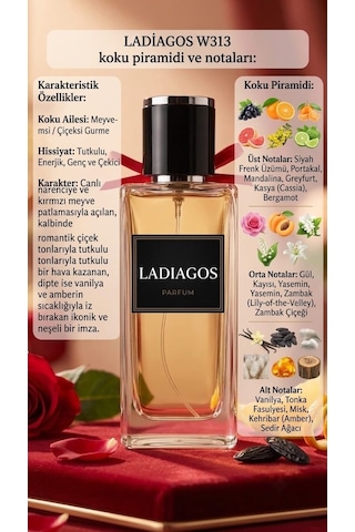 Ladiagos W313 Kadın Parfümü Çiçek - Meyve