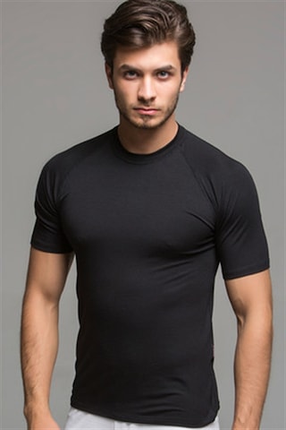 Thermoform Bambu Tişört-beyaz Beyaz