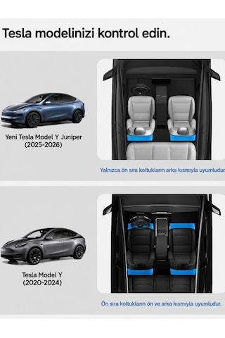 Spigen Tesla Model Y Koltuk Altı Organizer To222 Siyah Saklama Kutusu