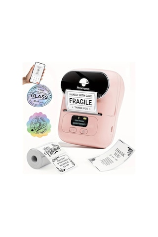 Gateesat Phomemo M110 Etiket Yazıcı Gri Kablosuz Portatif Ürün Ev İş İçin