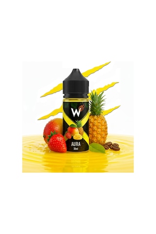 Aura - Premium Aroma 30ml - Mango, Ananas, Çilek - Likit Tatlandırıcı