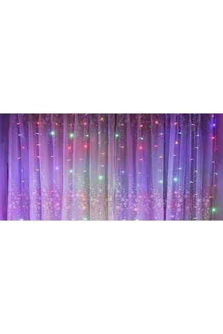 Perde Led 240 Ledli 8 Fonksiyonlu Dekor Lambası Rgb Gün Işığı