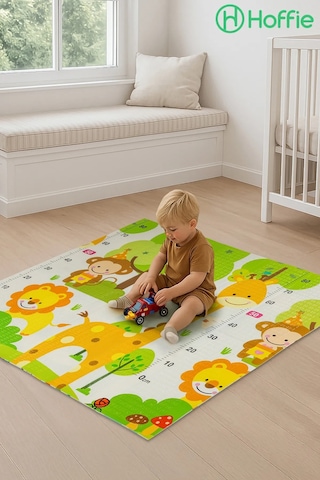 Cute My Friends Katlanabilir Çift Taraflı Oyun Halısı Matı Yeni Ölçü 120x120x1 Cm Taşıma Çantalı