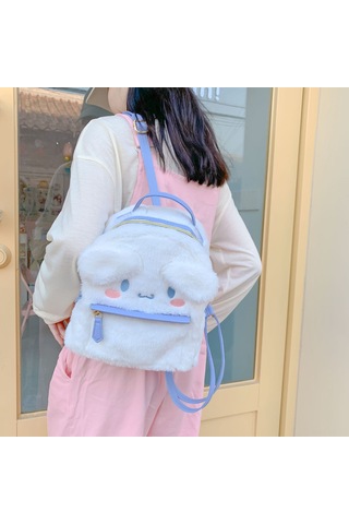 Vkemall Küçük Kızlar İçin Sevimli Kuşaklı Kumaş Çanta - Hafif, Dayanıklı Ve Outdoor Etkinliklere Uygun - Beyaz Köpek Desenli Beyaz