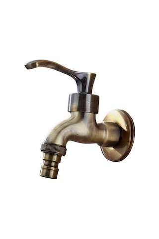 Trendooze Homyl Banyo İçin Su Musluğu Kapalı Açık Musluk Bahçe Model Bronz Renk Bronz