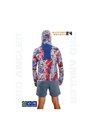 Fujin Pro Angler S24 Buff & Hoodie Makai Blue Red Kırmızı