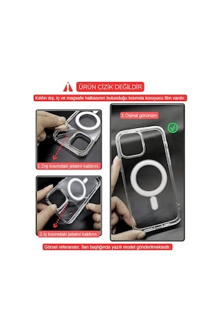 Samsung Galaxy Z Flip 3 Uyumlu Kamera Korumalı Magsafe Wireless Şarj Özellikli Şeffaf Kılıf Şeffaf, Samsung Gala Diğer