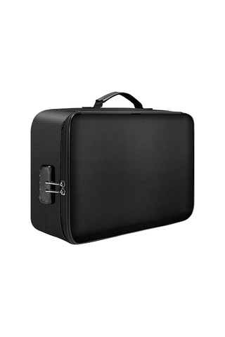 Yanmaz Doküman Çantası Kilitli Fermuarlı Kapatma Yangına Os4643b-1 Siyah