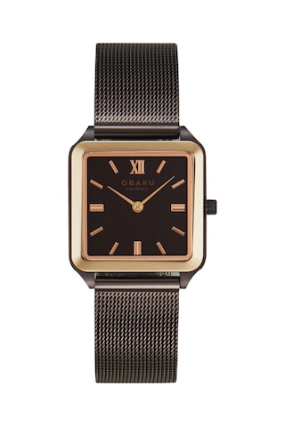 Obaku Denmark V309lxxnmn Quartz Hasır Kahverengi 26 Mm Kadın Kol Saati Rose Gold