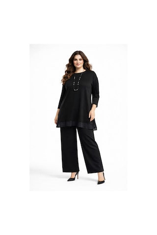 Baglan Kadın Bluz Pantolon Takım Bgl-st05426 Siyah