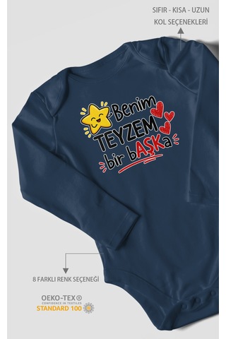 Morivokids Benim Teyzem Bir Başka Uzun Kollu Çıtçıtlı Bebek Body Lacivert