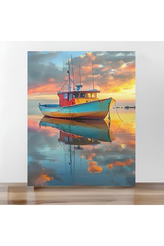 Moranka Sayılarla Boyama Tuvalseti Çıtalı 40x50 Cm-balıkçı Tekne