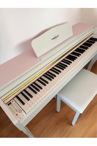 Marcia Mk-900 Wh Dijital Konsol Piyano, Bluetooth, Tuş Hassasiyeti, 88 Tuşlu, Kapaklı Kulaklık Ve Tabure