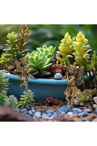 Homyl Ev Ofis Dekoru Için Çiçek Saksısı İçin 2 Parça Peri