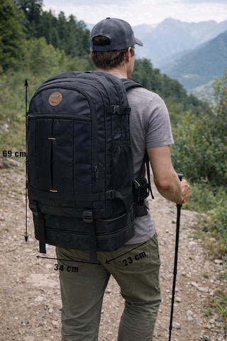 Season Mountaıner 90 Litre Körüklü Dağcı Unisex Sırt Çantası Büyük Hacimli Kamp & Outdoor Çanta Siyah