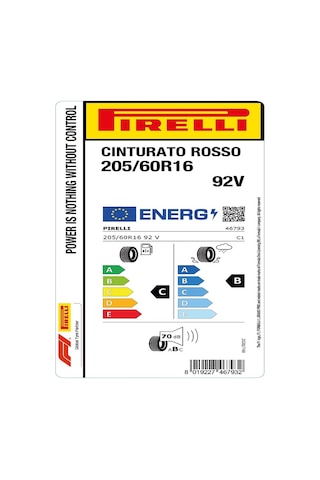 Pirelli 205/60R16 92V Cinturato Rosso Yaz Lastiği 2025